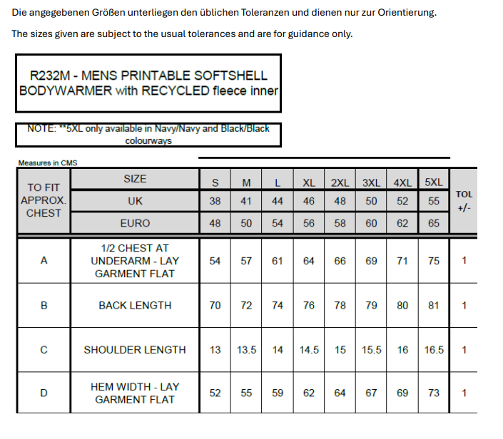 Softshell Weste Unisex